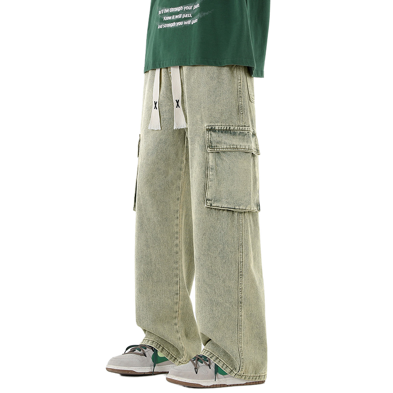 Men's Jeans Manufacturer - 2025 American Workwear Loose Straight Wide Leg Multi Pockets