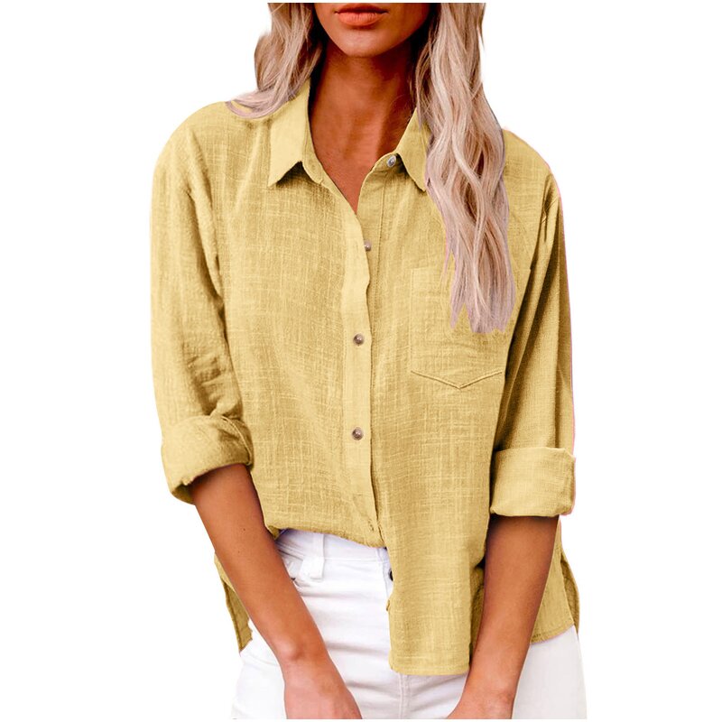Cotton Shirt Manufacturer - 2025 Long Sleeve Pocket Style Button Solid Color