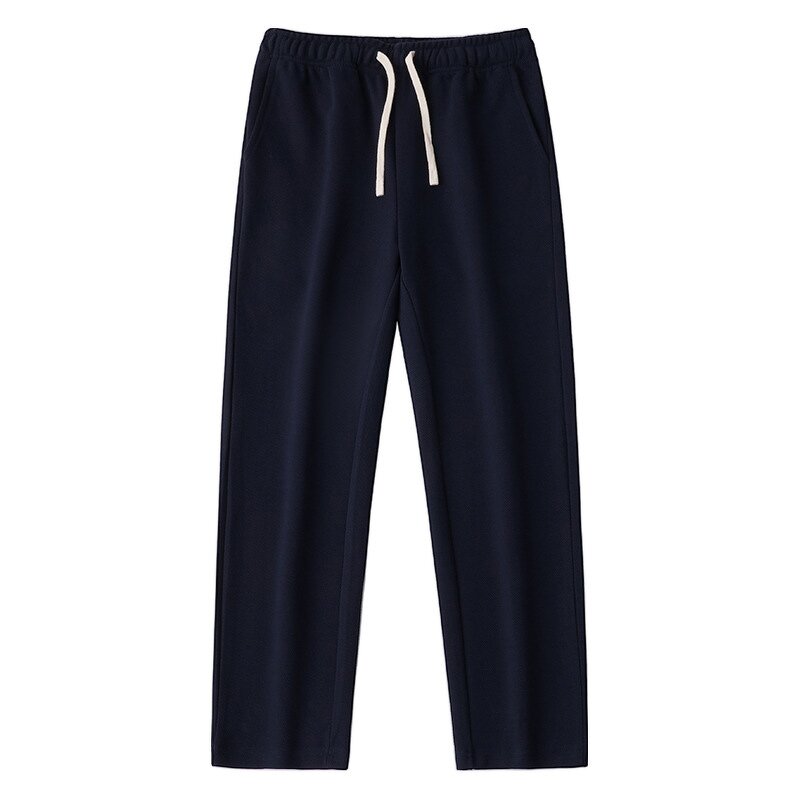 Men's Cotton Pants Manufacturer - 350gsm Twill Straight Wide Leg Sports Elastic Waist