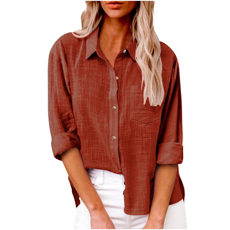 Cotton Shirt Manufacturer - 2025 Long Sleeve Pocket Style Button Solid Color