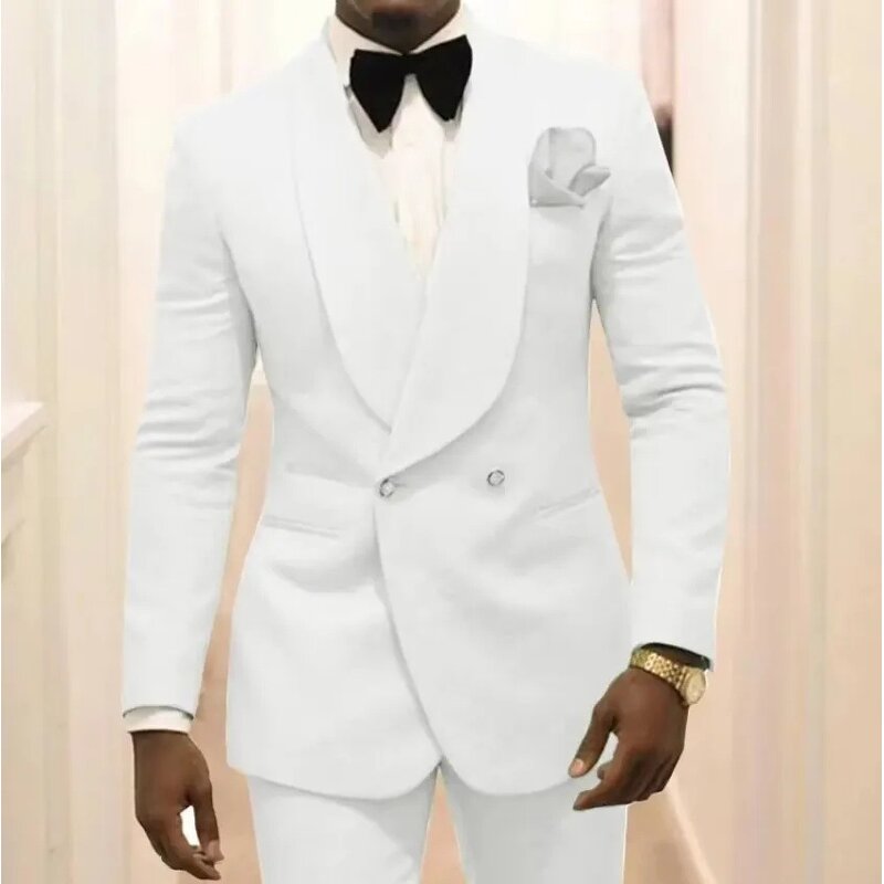 Men's Wedding Suit Set Manufacturer - Double Breasted Cotton Two-Piece for Groom