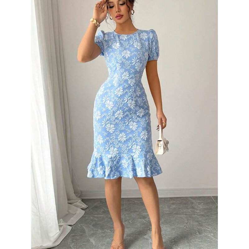 Daisy Relief Dress Manufacturer - 2025 Short Sleeved Fishtail Slim for Women Summer