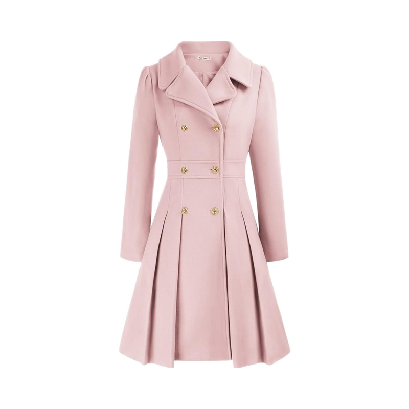 A-line Pea Coat Manufacturer - 2025 Notched Collar Double Row Buckle with Inner Lining