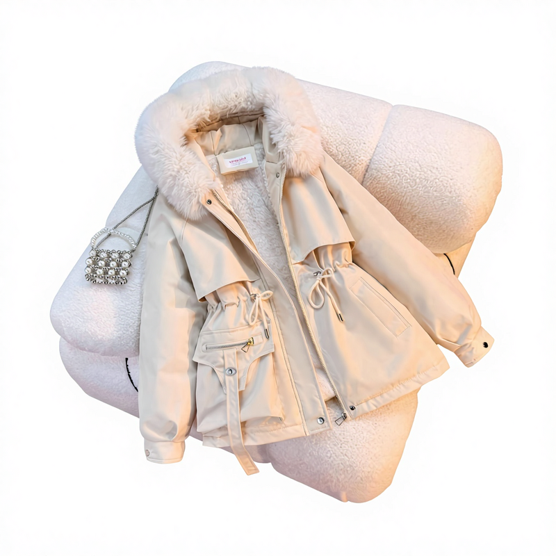 Fleece Coat Manufacturer - Big Hairy Collar Inner Velvet Warm for Women Winter