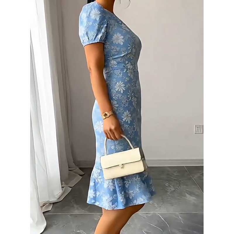 Daisy Relief Dress Manufacturer - 2025 Short Sleeved Fishtail Slim for Women Summer