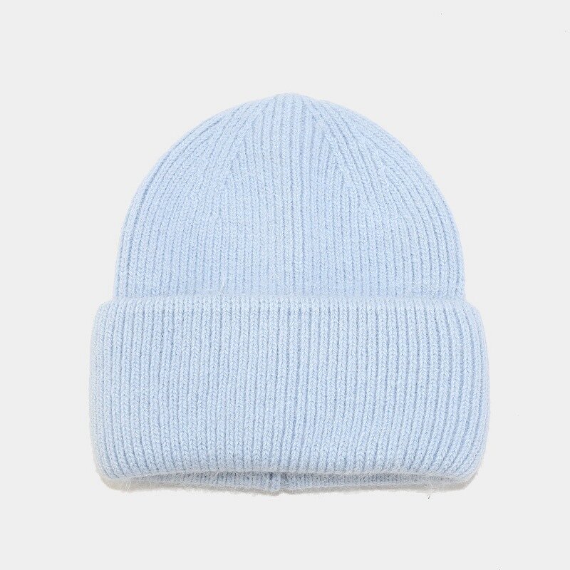 Knitted Hat Manufacturer - 2025 Autumn/Winter Warm Solid Color Vertical Stripe Ear Protection