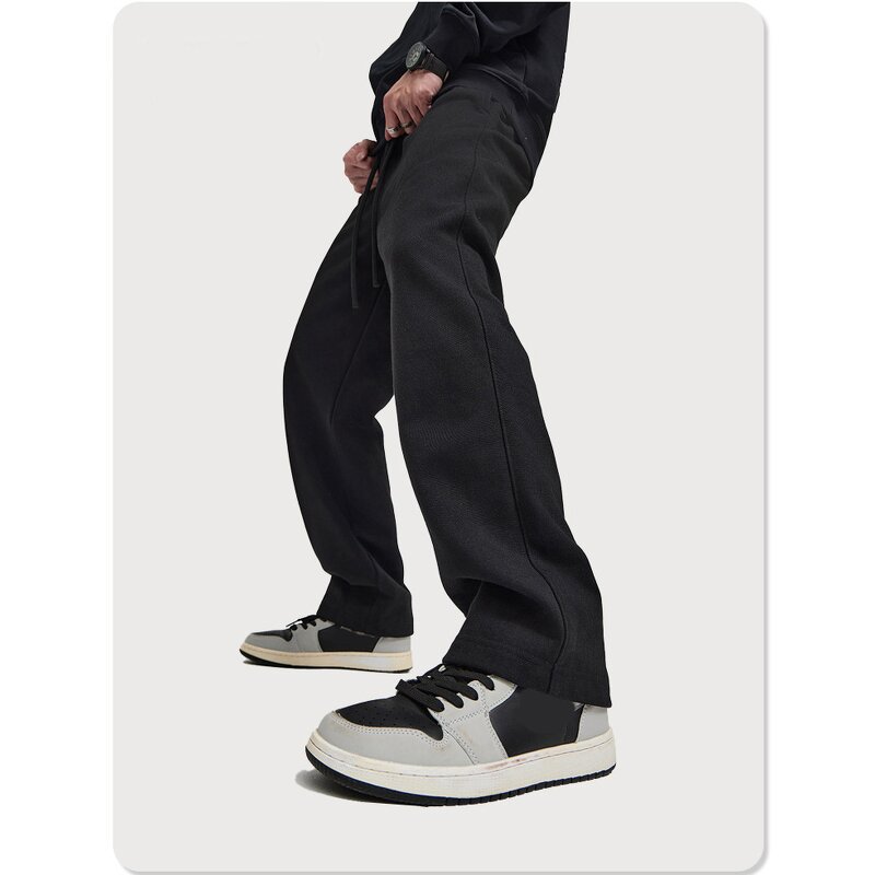 Men's Cotton Pants Manufacturer - 430gsm Heavyweight Wide Leg Sports Outdoor Straight