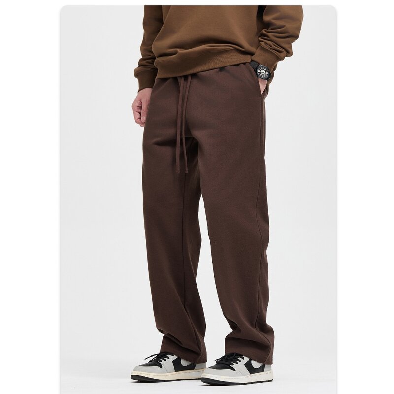 Men's Cotton Pants Manufacturer - 430gsm Heavyweight Wide Leg Sports Outdoor Straight