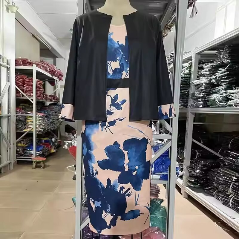 Women's 2-Piece Dress Set Manufacturer - 3D Printing Office Formal African Style