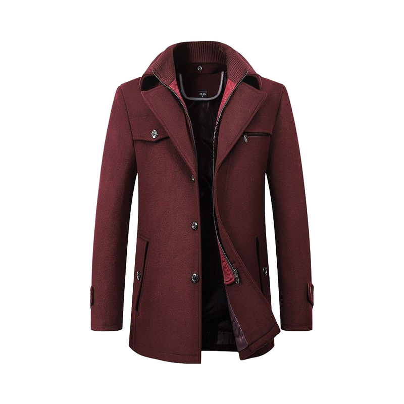 Men's Woolen Coat Manufacturer - 2025 Casual Solid Color Cashmere Ironless Treatment