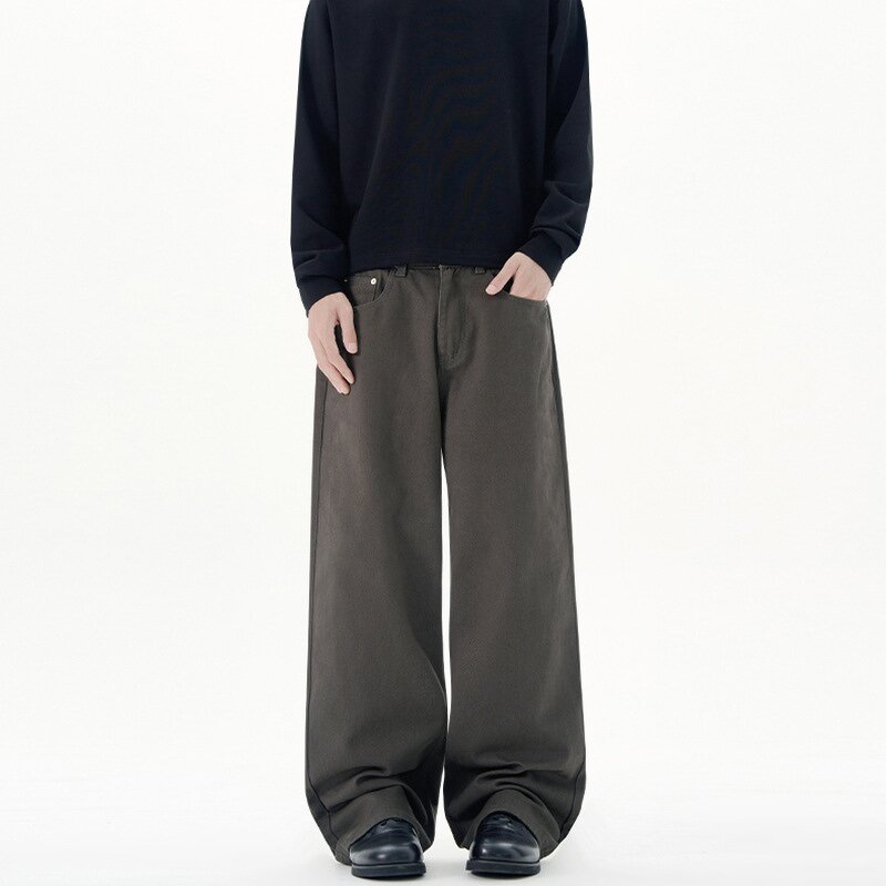 Men's Jeans Manufacturer - Simple Versatile High End Wide Leg Straight Casual