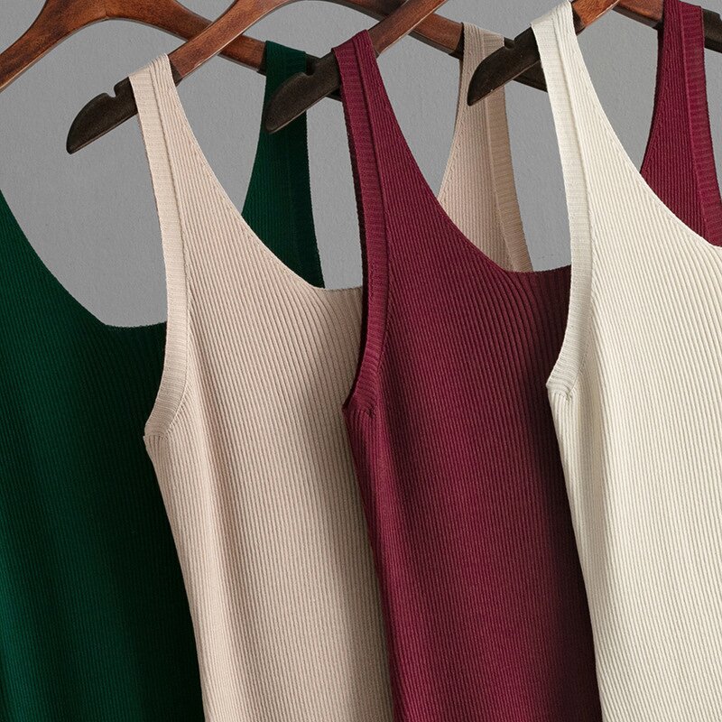 Knitted Suspender Dress Manufacturer - Solid Color Back Slit Bag Buttocks for Women Summer