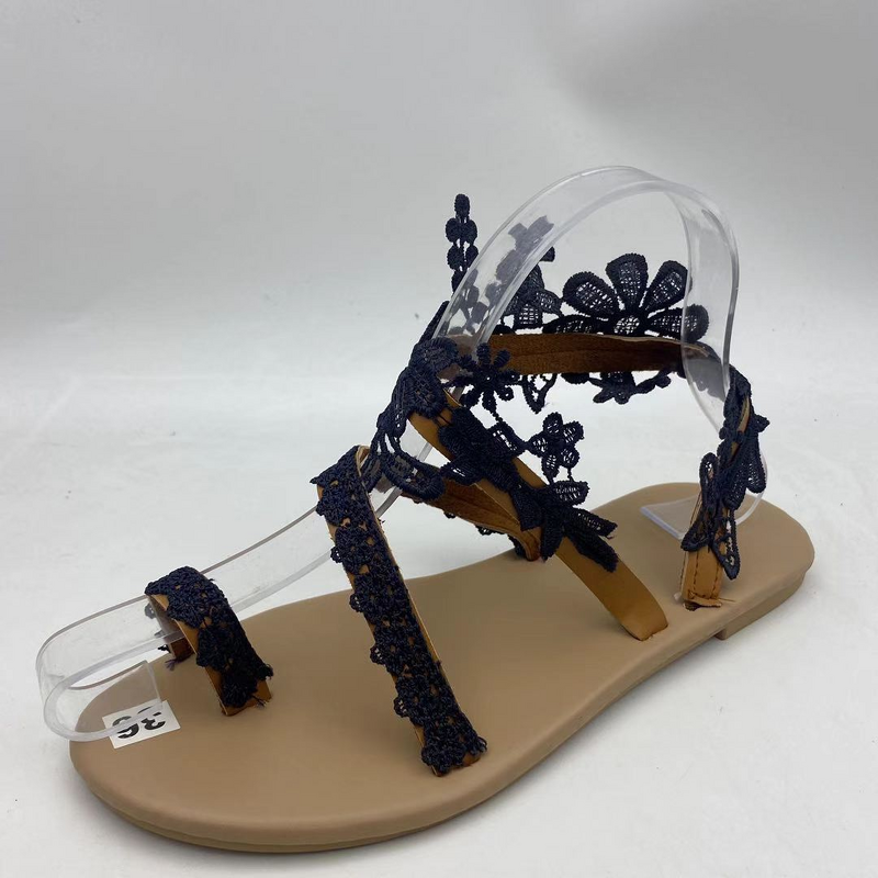 Women's Flat Sandals Manufacturer - 2025 Large Size 35-43 Open Toe Flower Beach
