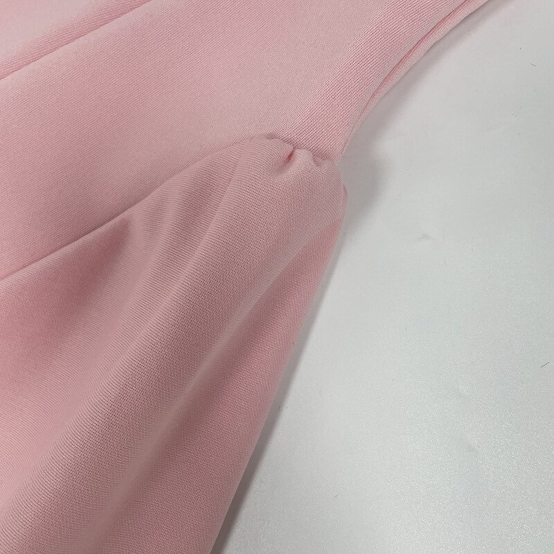 One Shoulder Dress Manufacturer - Color Contrast Strapless Ruffle Edge Slim Fit