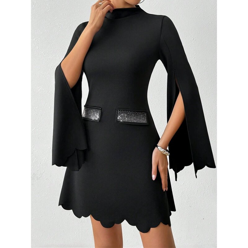 Black Dress Manufacturer - 2026 Slim Fit A-line Mid Skirt for Women