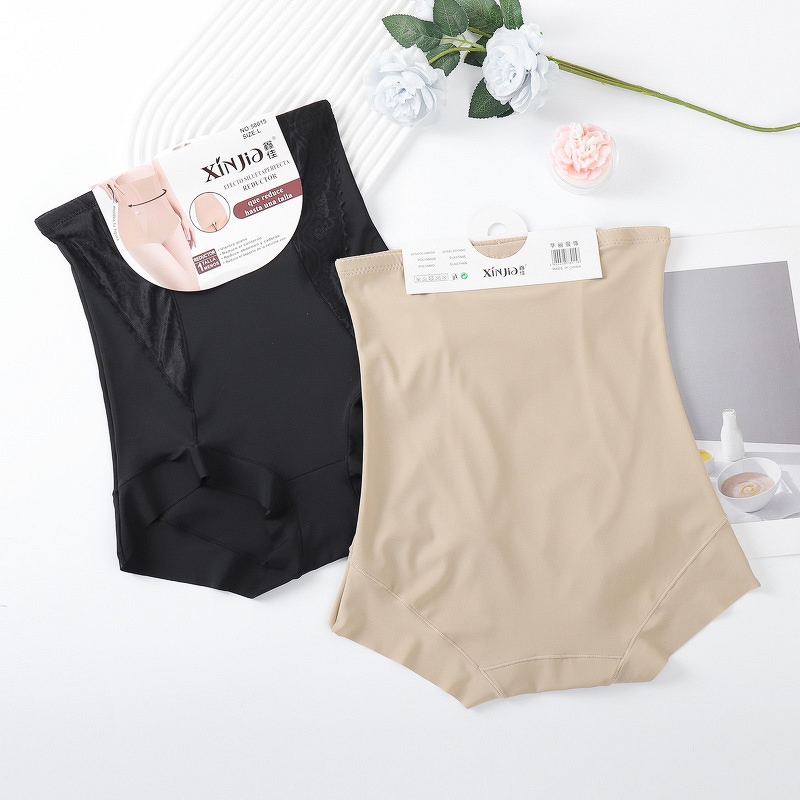 Women's Shapewear Pants Manufacturer - High Waist Lace Postpartum Hip Lift Ice Silk Tummy Control