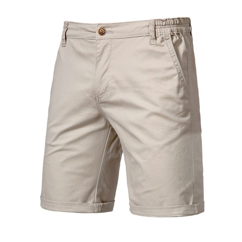 Men's Casual Shorts Manufacturer - Straight-cut Slim-fitting Five-inch Large Size Pure Color