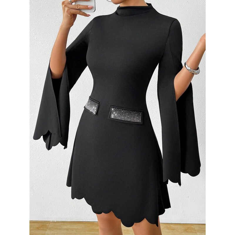 Black Dress Manufacturer - 2026 Slim Fit A-line Mid Skirt for Women