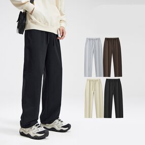 Men's Cotton Pants Manufacturer - 430gsm Heavyweight Wide Leg Sports Outdoor Straight