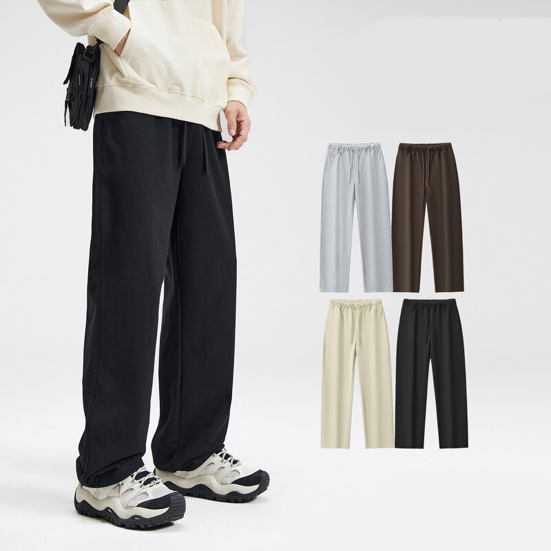 Men's Cotton Pants Manufacturer - 430gsm Heavyweight Wide Leg Sports Outdoor Straight