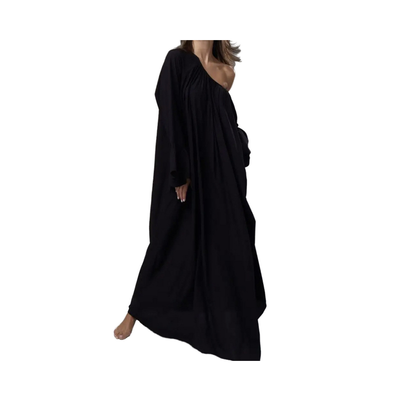 Loose Floor Dress Manufacturer - 2025 Solid Color Lazy Style Ultra Long for Women