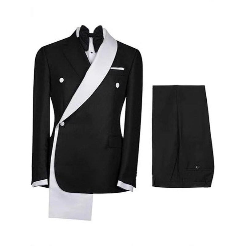 Men's Wedding Tuxedo Set Manufacturer - Slim-Fit Double Breasted Zipper Formal Wear