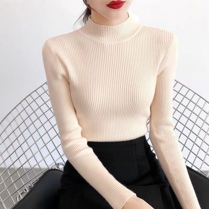 Half High Neck Sweater Manufacturer - Candy Color Inner Layer for Women Autumn