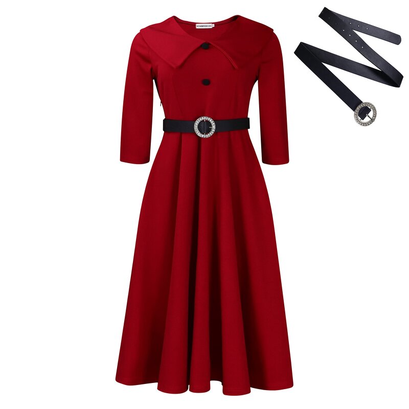 A-Line Dress Manufacturer - 2025 Large Lapel Slim With Belt Plus Size