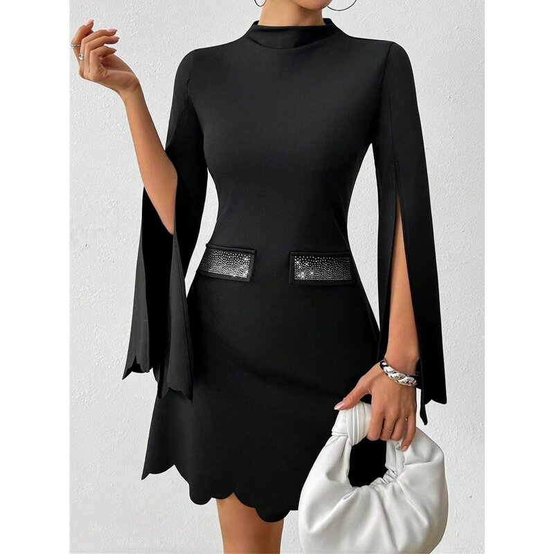 Black Dress Manufacturer - 2026 Slim Fit A-line Mid Skirt for Women