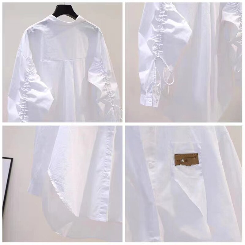 Drawstring Shirt Manufacturer - 2025 Solid Color Strap Long Sleeve for Women Spring Summer