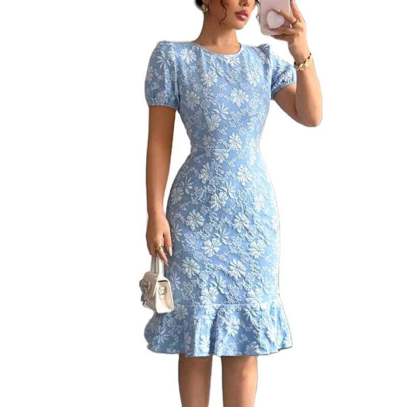 Daisy Relief Dress Manufacturer - 2025 Short Sleeved Fishtail Slim for Women Summer