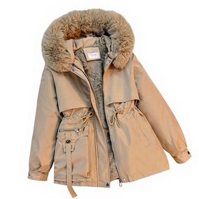 Fleece Coat Manufacturer - Big Hairy Collar Inner Velvet Warm for Women Winter