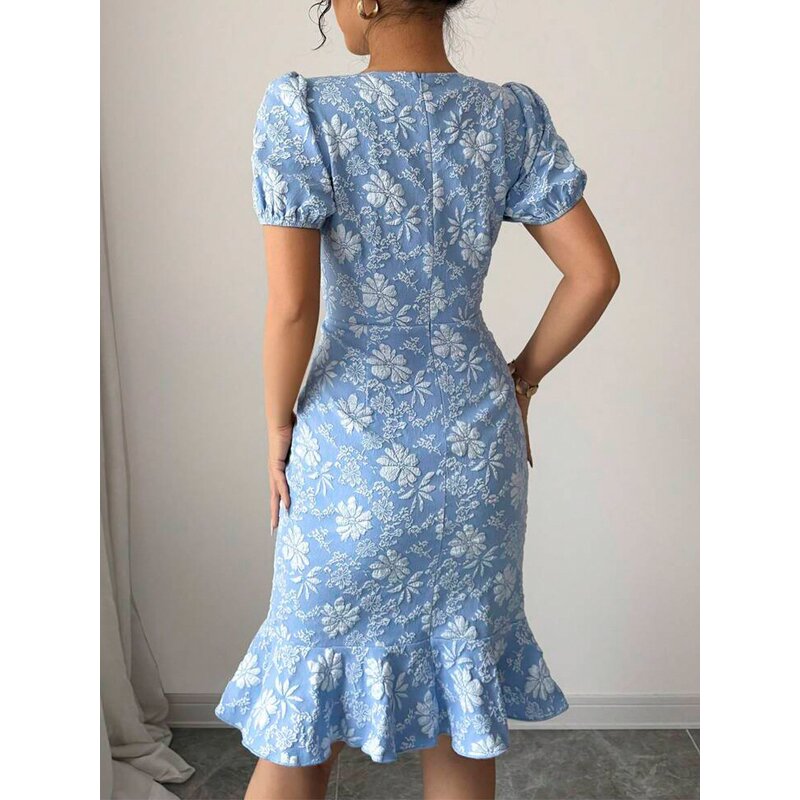 Daisy Relief Dress Manufacturer - 2025 Short Sleeved Fishtail Slim for Women Summer