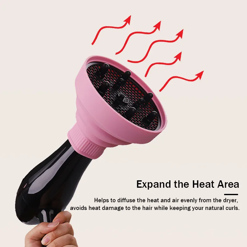 Hair Dryer Diffuser Manufacturer - Silicone Foldable Hand Shape Curls Professional Tool