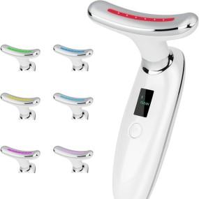 Neck Care Massager Manufacturer - Facial & Neck with 7 LED Light Therapy Reduce Wrinkles
