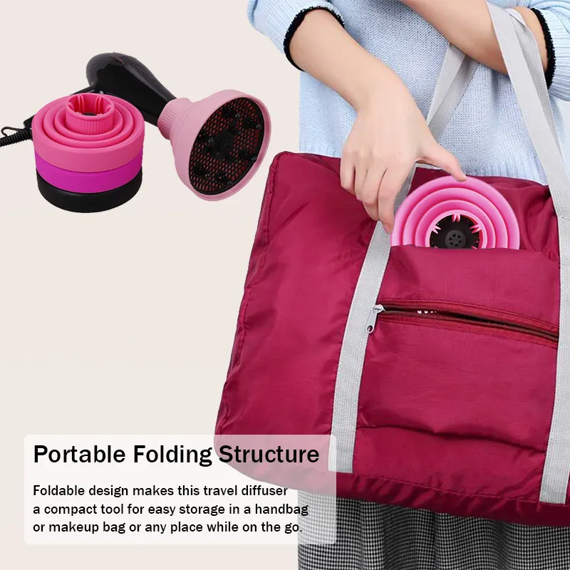 Hair Dryer Diffuser Manufacturer - Silicone Foldable Hand Shape Curls Professional Tool