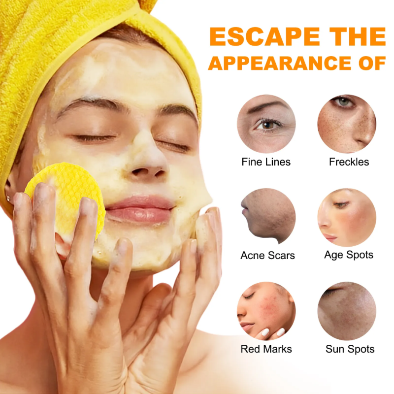 Exfoliating Pads Factory - Wholesale 50pcs Pack Deep Cleansing Whitening Kojic Acid Turmeric