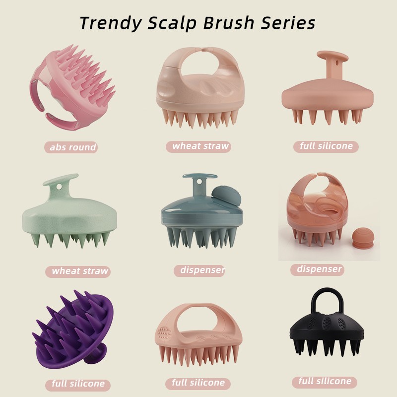 Hair Massager Factory - LOHAS Wheat Straw Hairbrush Shampoo Brush Comb Head Scalp