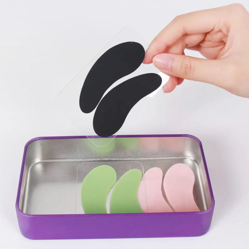 Eye Patch Set Factory - Eco Reusable in Tin Case Silicone Anti Wrinkle Under Eye Patches Set