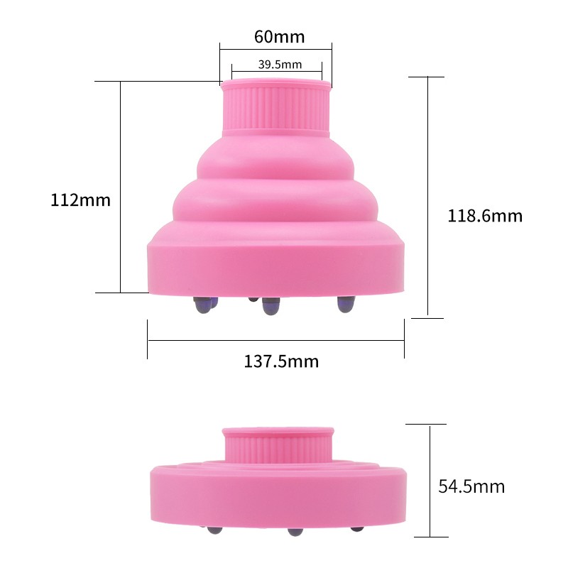 Hair Dryer Diffuser Manufacturer - Lohas Silicone Universal Retractable Foldable Curly Hair Friendly
