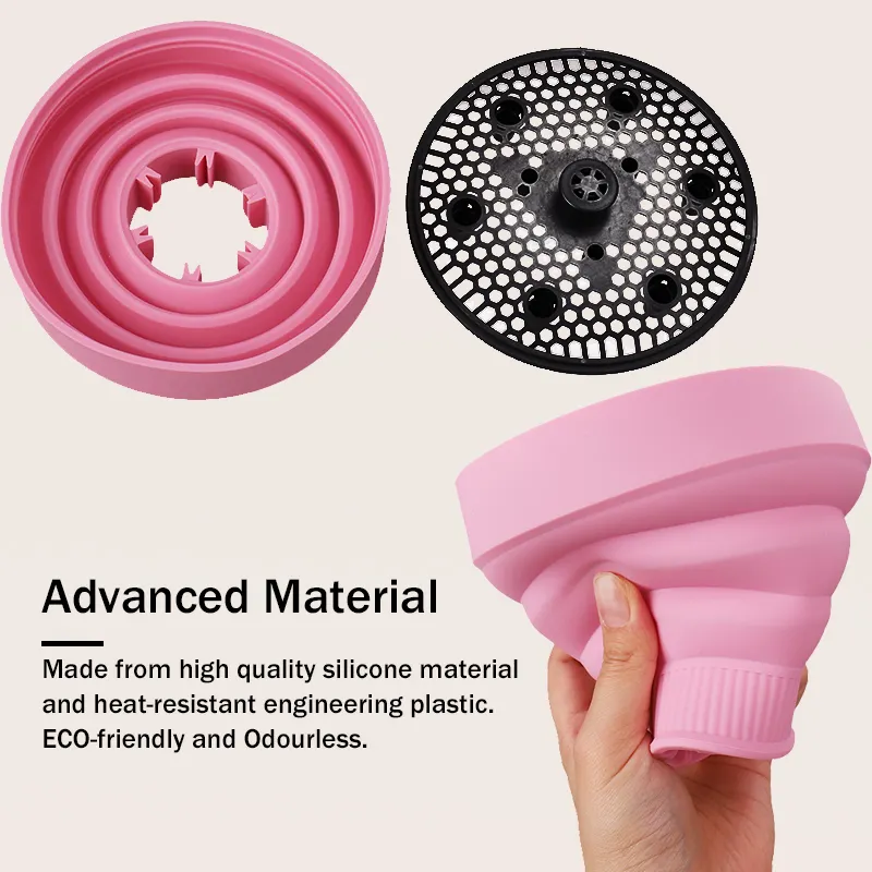 Hair Dryer Diffuser Manufacturer - Silicone Foldable Hand Shape Curls Professional Tool