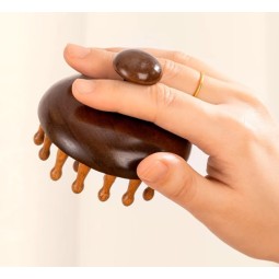 Nail Tooth Shaper Manufacturer - Wholesale 28 Mushroom Sandalwood Massage Comb Salon Supplies