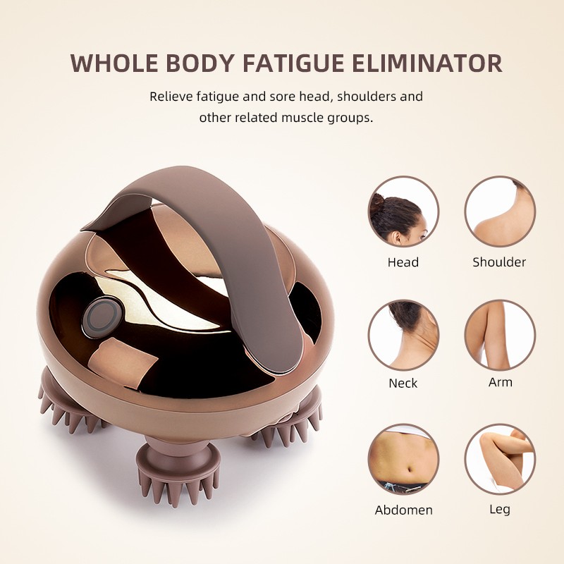 Head Massage Brush Manufacturer - Rechargeable Electric Scalp Vibrating Silicone Handheld Device