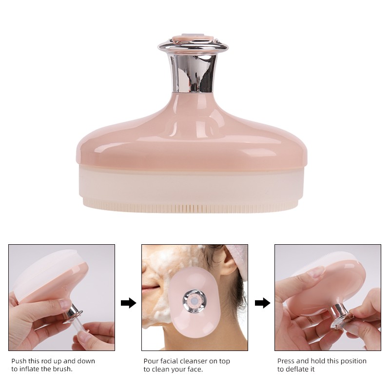 Facial Cleaner Manufacturer - Private Label Silicone Air Pumping Cushion Pore Cleanser Skin Scrubber