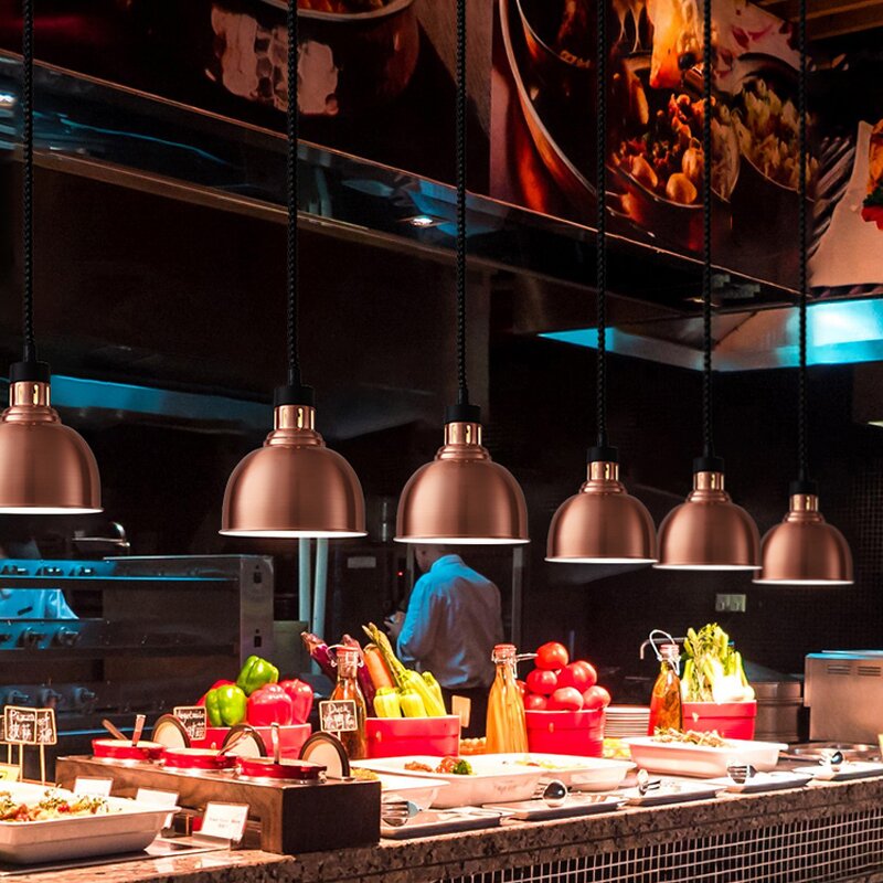 Food Heat Lamp Manufacturer - Wholesales Countertop Telescopic Lifting Infrared Hanging Display
