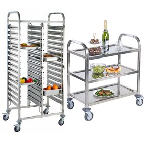 Serving Trolley Manufacturer - Dontalen Hotel Restaurant Stainless Steel Luxury Gold Round bar
