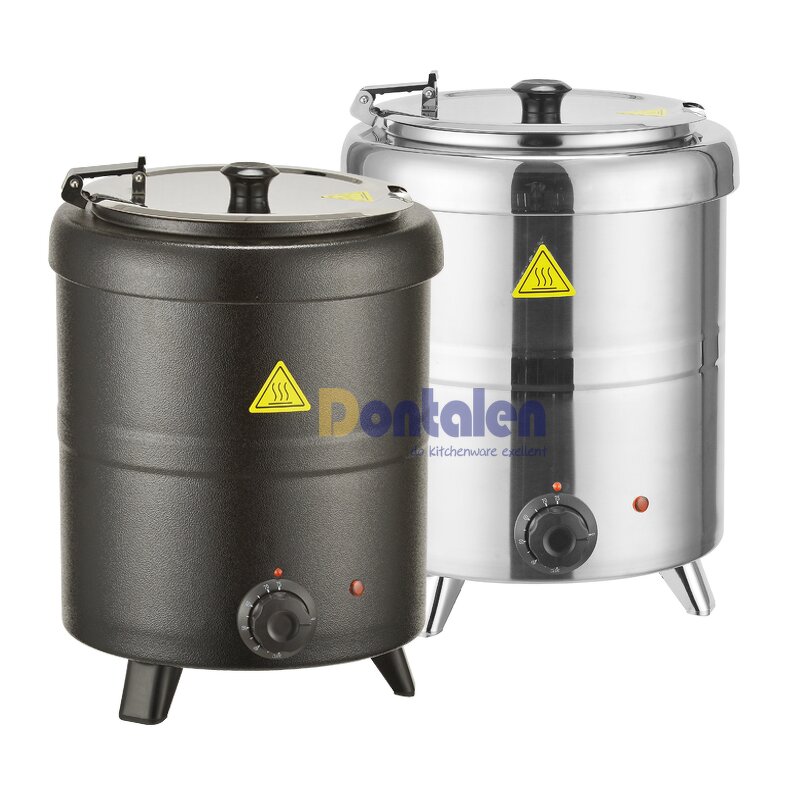Soup Kettle Manufacturer - Factory Price 10L Electric Red Gold Bain Marie with Thermostatic