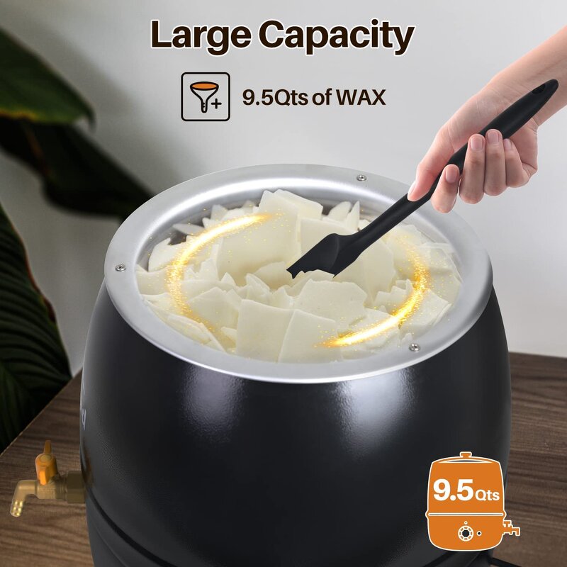 Wax Melter Manufacturer - Black Electric Candle Wax Melting Pot Wholesale
