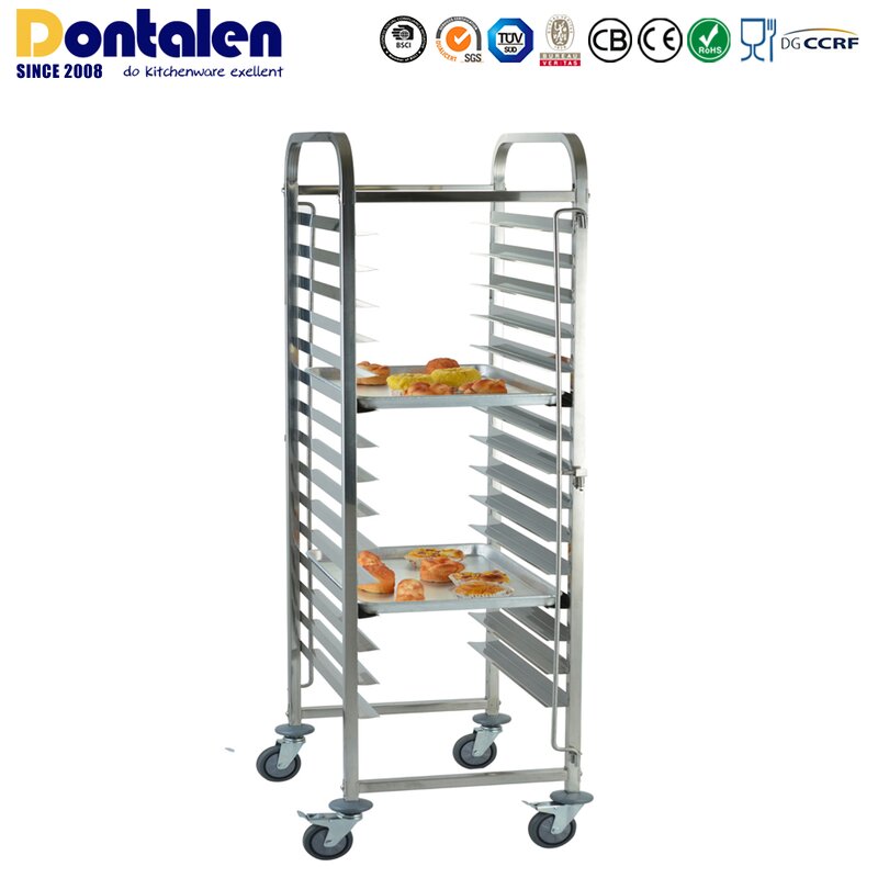 Serving Trolley Manufacturer - Dontalen Hotel Restaurant Stainless Steel Luxury Gold Round bar