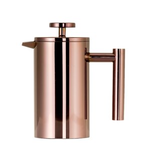 French Press Manufacturer - Stainless Steel 12 OZ/3 Cup Gold Double-Wall Coffee & Tea Maker